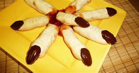 Shortbread Bloody Witch Finger Cookies Easy Cooking