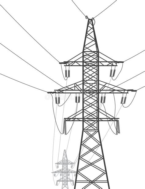 High Voltage Transmission Systems Electric Pole Power Lines A