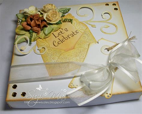 Suzi Mac Creations Silver Wedding Card And Box