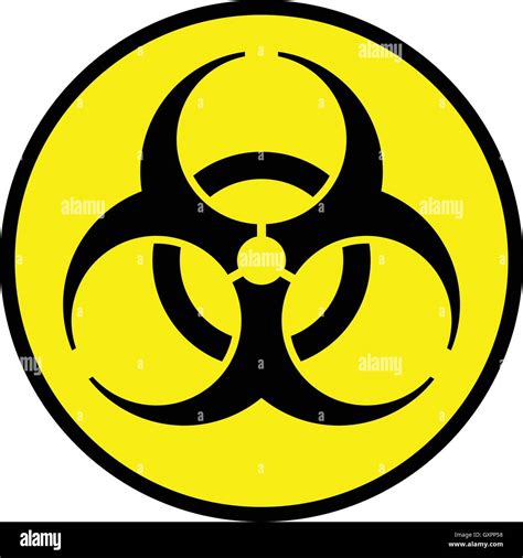 Materiales infecciosos de riesgo biológico símbolo señal de peligro