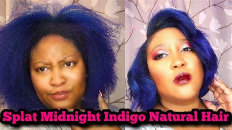 Splat Midnight Indigo On Natural Hair Youtube