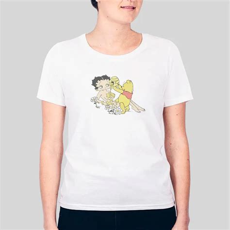 Funny Uncensored Horny Winnie The Pooh Betty Boop Shirt Hotter Tees