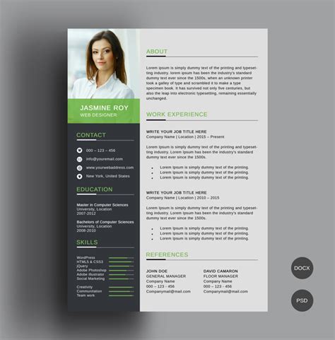 All you need to do is choose, download and edit! Freebie - Clean CV/Resume Template | Freebies | Graphic ...