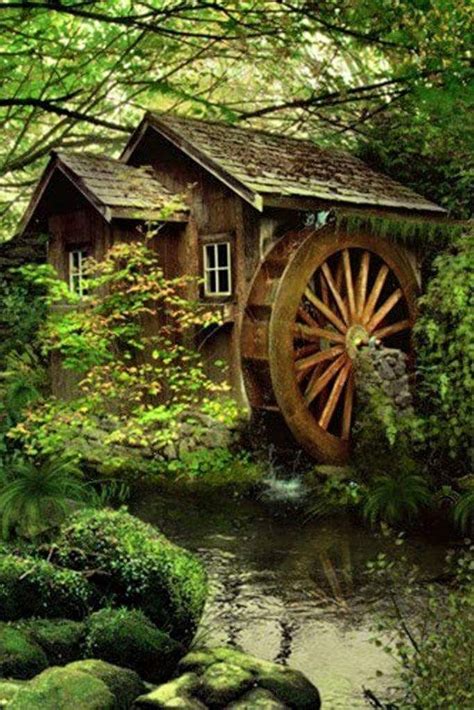 My Serenity Interesting Buildings Small Cabin Water Wheel