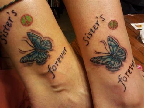 Friend Tattoos Matching Sister Tattoos Butterfly Sisters Forever