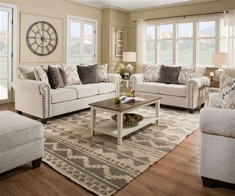 Della Linen Sofa And Loveseat Living Room Furniture