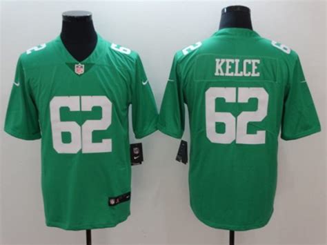 Philadelphia Eagles 62 Jason Kelce Throwback Green Vapor Limited