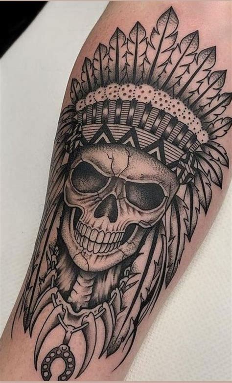 Indian Skull Tattoos Skull Girl Tattoo Tribal Sleeve Tattoos Skull Tattoo Design Best Sleeve