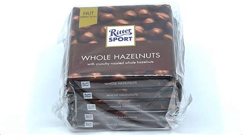 Ritter Sport Whole Hazelnuts Chocolate Bar G Pack Of Youtube