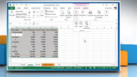 How To Delete A Pivot Table In Excel 2013 Youtube