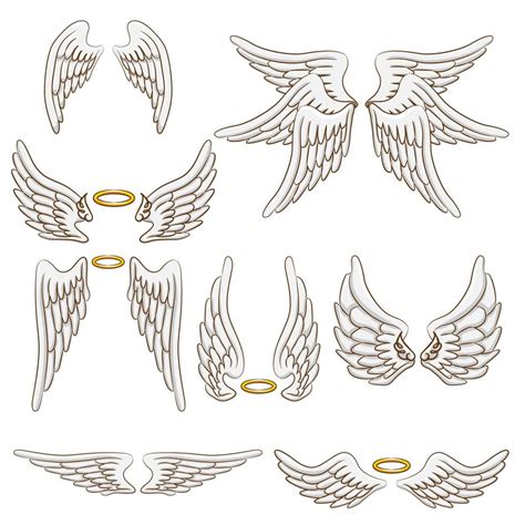 Angel Wing Vector Set Graphic Design 8554173 Vector Art At Vecteezy