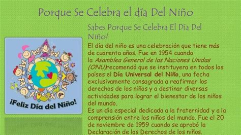 Desde Cuando Se Celebra El Dia Del Niño Actividad Del Niño