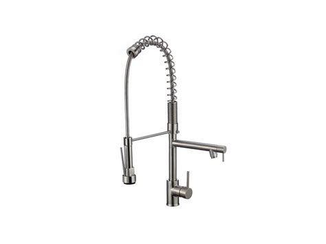 Commercial Style Pre Rinse Kitchen Faucet Brushed Nickel Finish Kz 8203