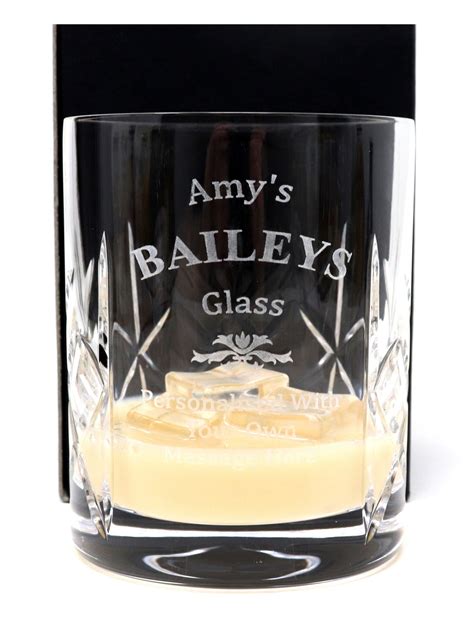 Engraved Personalised Baileys Crystal Tumbler Glass T For Etsy