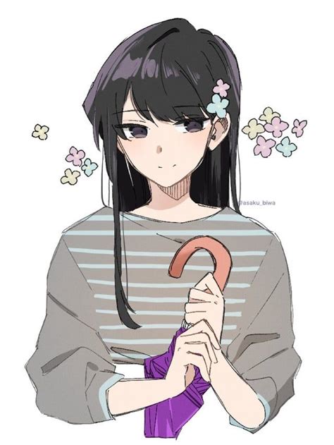 1 Komi Holding A Purple Umbrella Komisan Cute Anime Character Cute Anime Pics Komi San