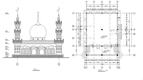 Detail Gambar Desain Masjid Autocad Koleksi Nomer 5