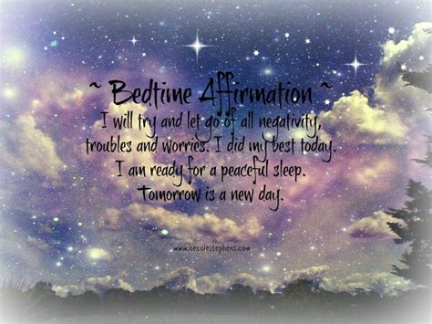Bedtime Affirmation Bedtime Quotes Good Night Quotes Affirmations