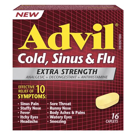 Advil Cold Sinus And Flu Extra Strength Caplets 16s London Drugs