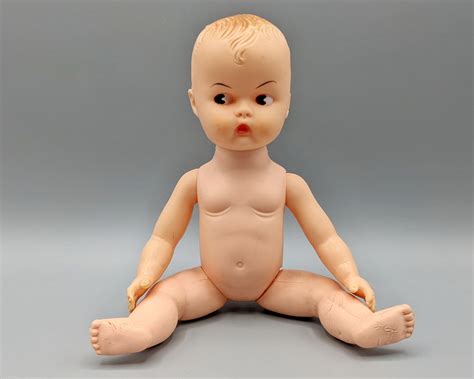 Vintage Baby Doll S S Hard Plastic Painted Infant Etsy
