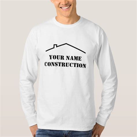 Custom Construction Work Clothes With Company Logo T Shirt