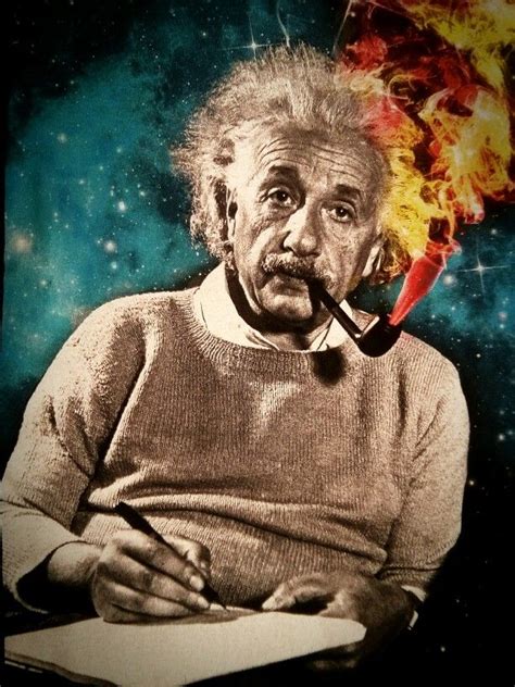 Albert Einstein Smoking Trippy