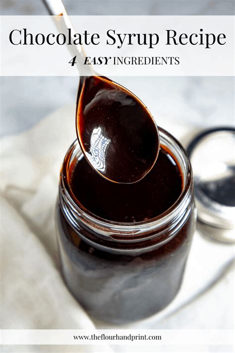 Homemade Chocolate Syrup Recipe The Flour Handprint