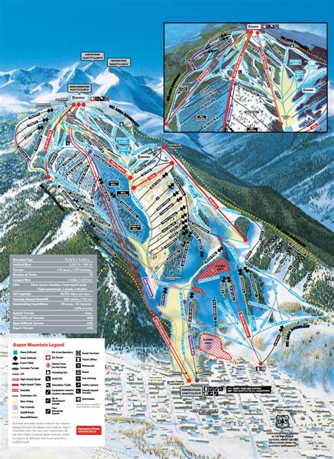 Aspen Mountain Piste And Ski Trail Maps