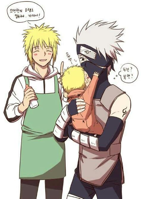 Minato Apron Naruto Baby Kakashi Young Childhood