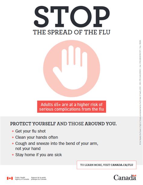 So what can you do to stop the flu? Stop the spread of the flu - Poster - Canada.ca
