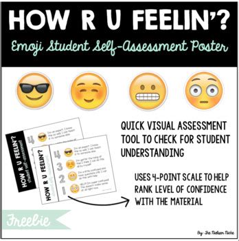 Emoji Self Assessment Poster By The Nielsen Niche Tpt