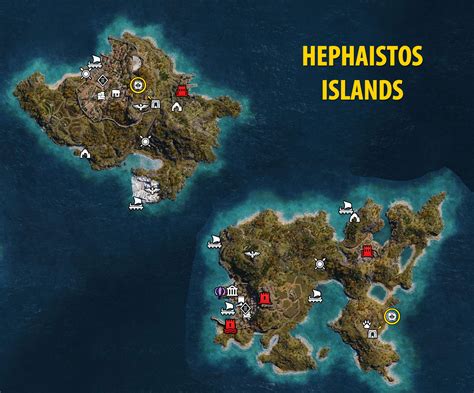 AC Odyssey Hephaistos Islands Map Tombs Ostracons Documents