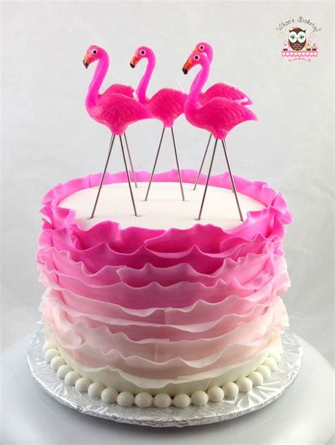 Pink Flamingo Cake Flamingo Cake Ruffle Cake Flirty Cake Pink Cake