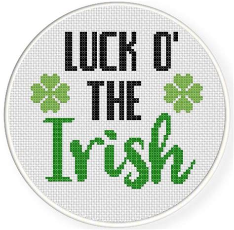 Luck O The Irish Cross Stitch Pattern Irish Cross Cross Stitch