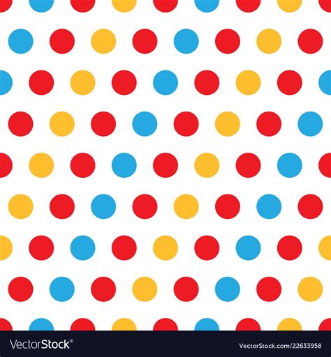 Colorful Polka Dots On White Background Royalty Free Vector