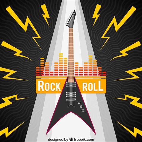 Design De Fond Rock And Roll Vecteur Premium
