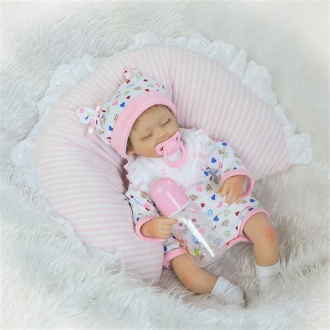 17 Inch Mini Silicone Dolls Reborn Baby Born Doll For