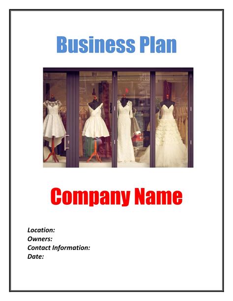 Retail Fashion Store Business Plan Template Physical Location Sample