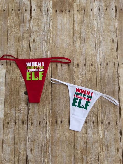 touch my elf christmas panties christmas underwear etsy