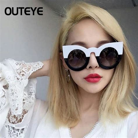 Buy Outeye Fashion Mirror Cat Eye Sunglasses Women