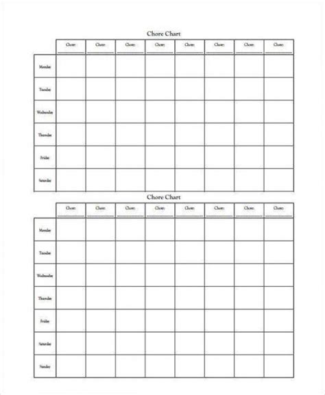 Browse Our Sample Of Monthly Chore Chart Template For Free In 2021