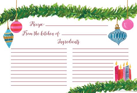 Printable Holiday Recipe Cards — Elizabeth Flake