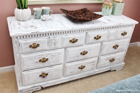 It can also be important to consider the size of the bedroom when considering distressed bedroom furniture — procura home blog, source: Distressed White Dresser Makeover | Distressed furniture ...