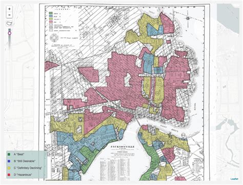 A Partial 1937 Map Of Jacksonville Fl From A Federal Agency Created