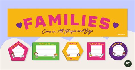 Families Come In All Shapes And Sizes Bulletin Board Display Teach