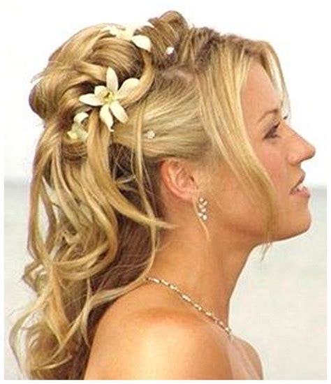 Beach Wedding Half Updos Wedding Hairstyles For Medium Length Hair
