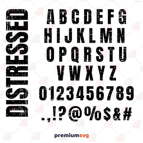 Distressed Font Svg Alphabet Svg Premiumsvg