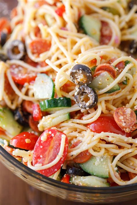Just use gluten free noodles. Spaghetti Salad - Easy Italian Spaghetti Pasta Salad ...