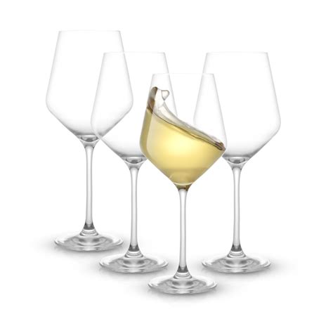 Joyjolt Layla White Wine Glasses 135oz Set Of 4 Joyjolt