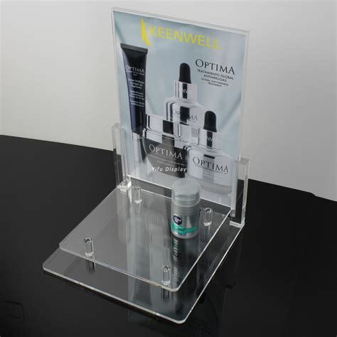 Free Shipping Clear Acrylic Cosmetic Display Stand Cosmetic Stand