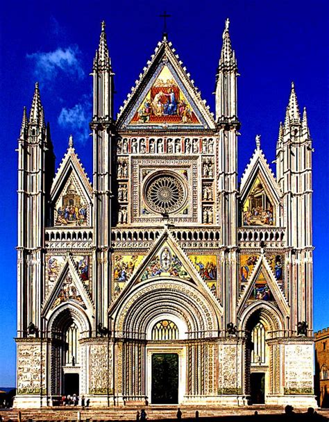 Medieval Italian Gothic Architecture Orvieto Cathedral Picture
